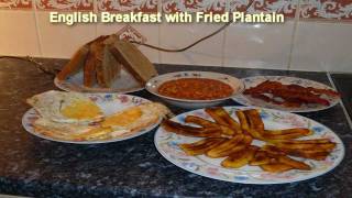 English Breakfast with Fried Plantain Video Recipe [upl. by Nyla]