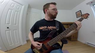 Amon Amarth  Fafners Gold bass cover [upl. by Aihtekal386]