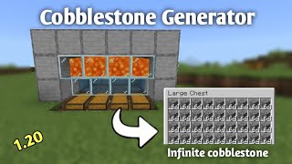 Best Cobblestone Farm Tutorial for Minecraft Bedrock Edition 120 MCPEXboxPS4Nintendo switch [upl. by Toma]