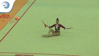 Arina Averina RUS  2018 Rhythmic European Champion allaround [upl. by Tteltrab]