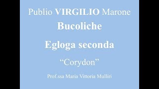 VIRGILIO EGLOGA II CORYDON [upl. by Bernardi426]