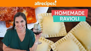 Easy Homemade Cheese Ravioli With NO Special Tools  Allrecipes [upl. by Rustin348]