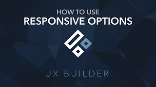 How to use Responsive Options [upl. by Ednyl]