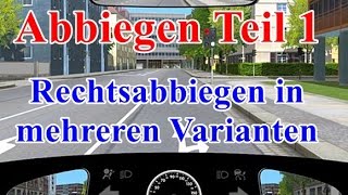 Abbiegen Teil1  Rechtsabbiegen Ampel VorfahrtstrZone 30 Fahrstunde  Prüfungsfahrt [upl. by Shelbi391]