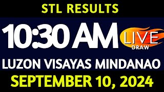 Stl Result Today 1030 am draw September 10 2024 Tuesday Luzon Visayas and Mindanao Area LIVE [upl. by Wiles]