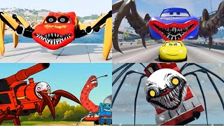 Lightning McQueen Eater VS Zombie Spider Cars [upl. by Adhamh58]