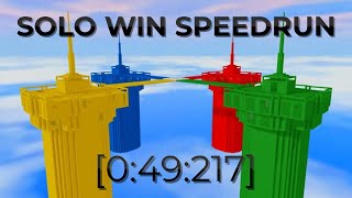 Doomspire Brickbattle Private Solo Win Speedrun Former WR 049217 [upl. by Nodnarg]