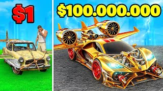 COCHE VOLADOR de 1 vs de 1000000 en GTA 5 [upl. by Eahs]