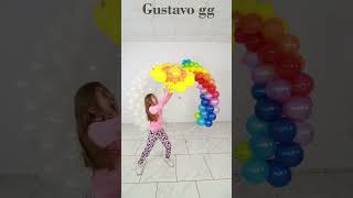 🔴 Trabajo en equipo 😍  Magia con globos para cumpleaños en casa Gustavo gg [upl. by Lemrej]