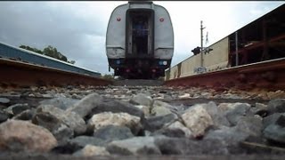 Amtrak Train Runs Over Camera In Reverse [upl. by Nellahs33]