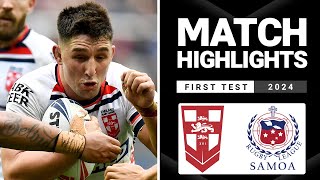 International Rugby League  England v Toa Samoa  Match Highlights  First Test [upl. by Larner]