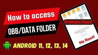 Fix OBB amp Data Folder Access Restriction Problem  CopyPaste Game File on Any Android without Error [upl. by Roselba]