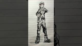 Stickman To Deku 🔥shorts drawing art sketch myheroacademia deku midoriya mha anime sub [upl. by Laemaj]