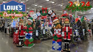 LOWES CHRISTMAS DECORATIONS WALKTHROUGH 2024 [upl. by Aekerly]