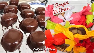 I SOSPIRI DI OZIERI GLASSATI AL CIOCCOLATO  DOLCI SARDI BON BON IN PASTA DI MANDORLE E LIMONE 4k [upl. by Enilamme]