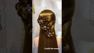 Rose hair style 🌹hairstyle shorts ytshorts trending viralvideo [upl. by Adnalohs]