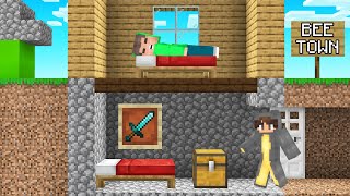 I Built A SECRET BASE In Bee Town Minecraft [upl. by Lein7]