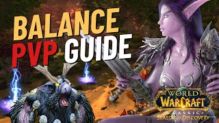 BALANCE DRUID PVP GUIDE  LEVEL 25  WoW Season of Discovery [upl. by Ramedlaw]