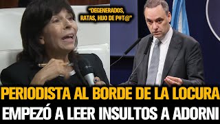 PERIODISTA AL BORDE DE LA LOCURA EMPEZÓ A LEER INSULTOS A ADORNI [upl. by Maurizia]