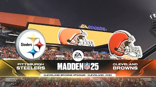 Madden NFL 25  Pittsburgh Steelers Vs Cleveland Browns PS5 Week 12 Quick Presentation [upl. by Shellie51]