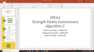 SPEA2 Algorithm Explanation Very Basic Part 1 [upl. by Cida]