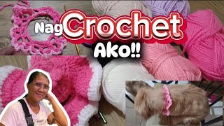 FIRST TIME KONG MAG CROCHET MAHIRAP PERO KAKAYANIN FOR OUR FURBABIESmananglizvlog [upl. by Alena]