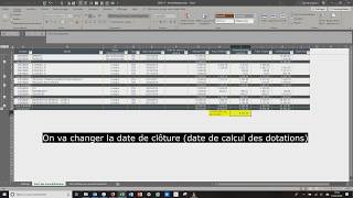 Excel  Automatisation du calcul des dotations aux amortissements [upl. by Paolina]