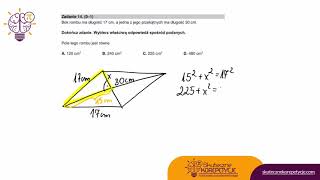 Próbny egzamin ósmoklasisty matematyka CKE marzec 2021 rozwiązanie zad 14 [upl. by Yvette]