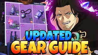 UPDATED GEAR GUIDE Substats Best Sets How to Build Units Gear Pity etc  Black Clover Mobile [upl. by Yazbak]