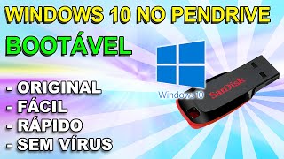 Como Instalar o Windows 10 em um Pendrive [upl. by Orabel]