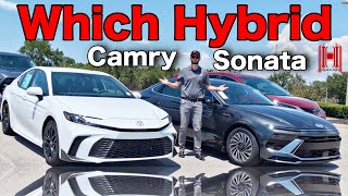 2025 Toyota Camry Hybrid vs Hyundai Sonata Hybrid All Specs ampTest Drive [upl. by Megan]