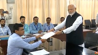 PM Modi files nomination from Varanasi accompanied by ministers allies [upl. by Dinnie]