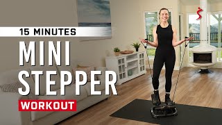 15 Min MINI STEPPER Workout  Strength and Cardio [upl. by Kcirrag624]