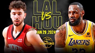 Los Angeles Lakers vs Houston Rockets Full Game Highlights  January 29 2024  FreeDawkins [upl. by Nalek]