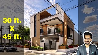 30X45 Feet House Design 3D  150 Gaj  1350 sqft  3045 house design  9X135 Meter  DV Studio [upl. by Dnana912]