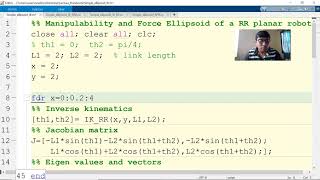 Manipulability measures and ellipsoid of robotic serial manipulators [upl. by Aihtnamas]