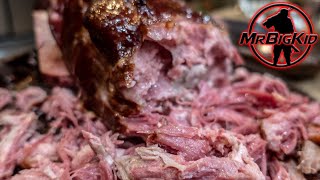 Pit Boss 820 Pellet Grill  Cured Smoked and Pulled Pork Shoulder [upl. by Khan988]