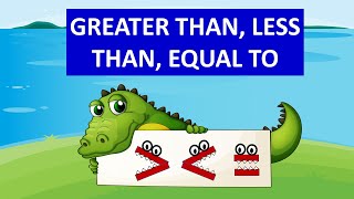 Greater than Less than Equal to for kids  Comparison of numbers  Math Grade 1 [upl. by Ahsemac936]