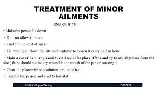 Management of Minor Ailments [upl. by Atinihc]