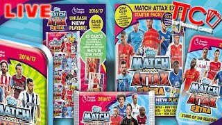 MATCH ATTAX EXTRA PREMIER LEAGUE 201617 MEGA UNBOXING Mini Tin Mega Tin Display [upl. by Langbehn]