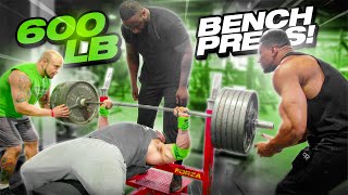 JOSEPH TUMBARELLO BENCHES 600 LBS AND 19 YEAR OLD ANTHONY ESCO BENCHES 520 LBS [upl. by Gaile]