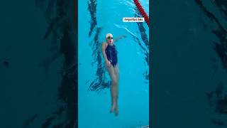 Simple floating drill to help teach swimmers the proper arm positioning in Backstroke swimcoach￼ [upl. by Hausner]