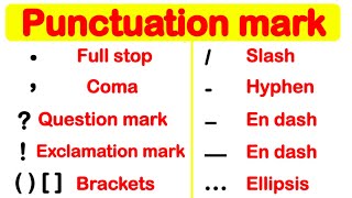 PUNCTUATION MARK GUIDE  Learn how to use punctuation correctly [upl. by Pepita]