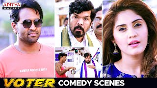 quotVoterquot Movie Comedy Scenes  Hindi Dubbed Movie  Vishnu Manchu Surabhi  Aditya Movies [upl. by Yelich604]