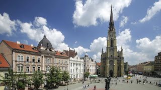 Novisad Serbia  AustroHungarian city tour [upl. by Hallette380]