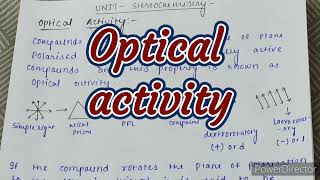 optical activity stereochemistry  MSc sem1 organic chemistry notes  complete notes [upl. by Field491]