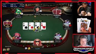 Playing Poker Tournament 20k freeroll WIll we make the money 1st tournament in years [upl. by Yrokcaz]