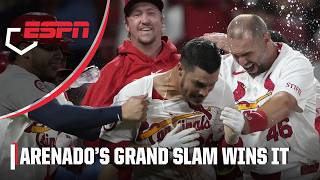 Nolan Arenado hits WALKOFF GRAND SLAM to give Cardinals the win vs Brewers  ESPN MLB [upl. by Aryam]