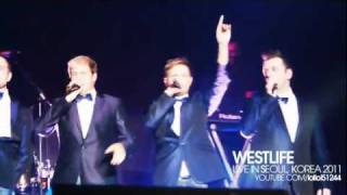 Westlife  Uptown Girl LIVE IN SEOUL KOREA 2011 [upl. by Zealand676]