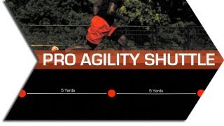 FOOTBALL AGILITY TRAINING  PRO AGILITY SHUTTLE 5105 [upl. by Burrton]